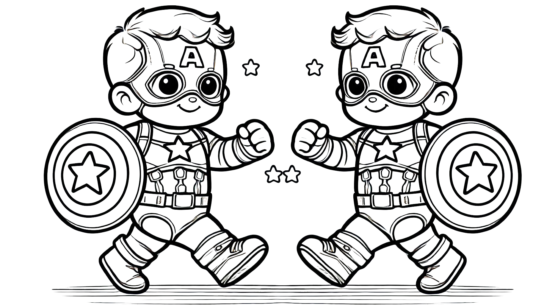 coloriage Captain American pour enfants à imprimer