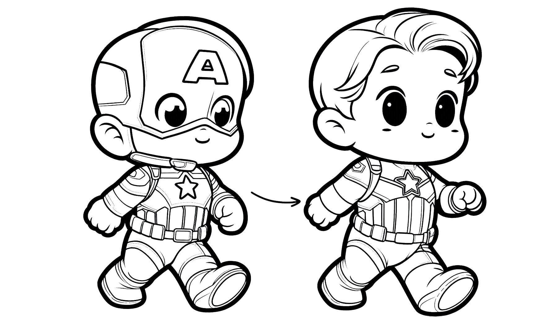 coloriage Captain American en ligne pour enfant