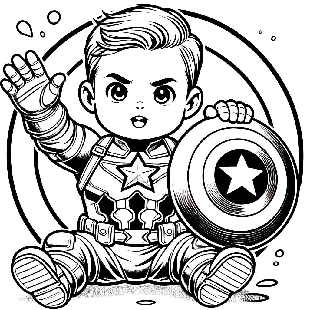 coloriage Captain American et dessin a imprimer