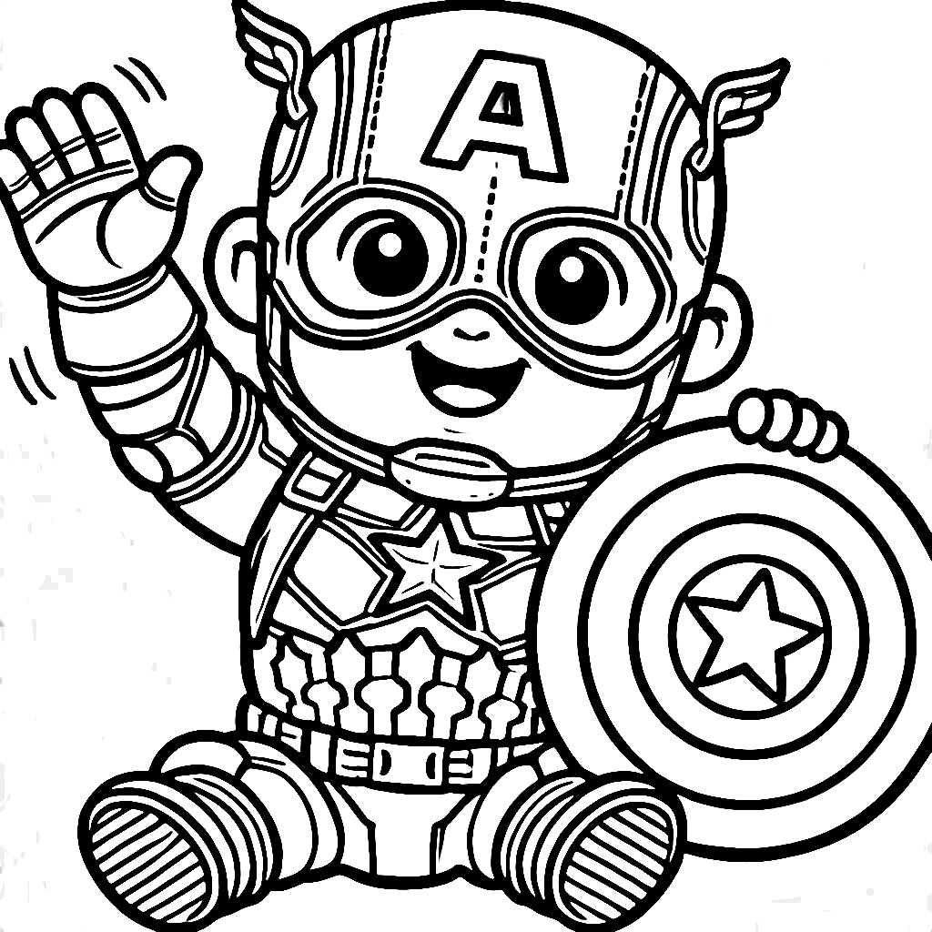 coloriage Captain American a dessiner et imprimer