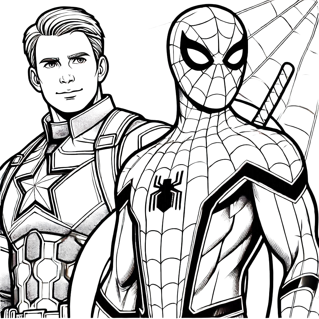 coloriage Captain American à imprimer gratuit