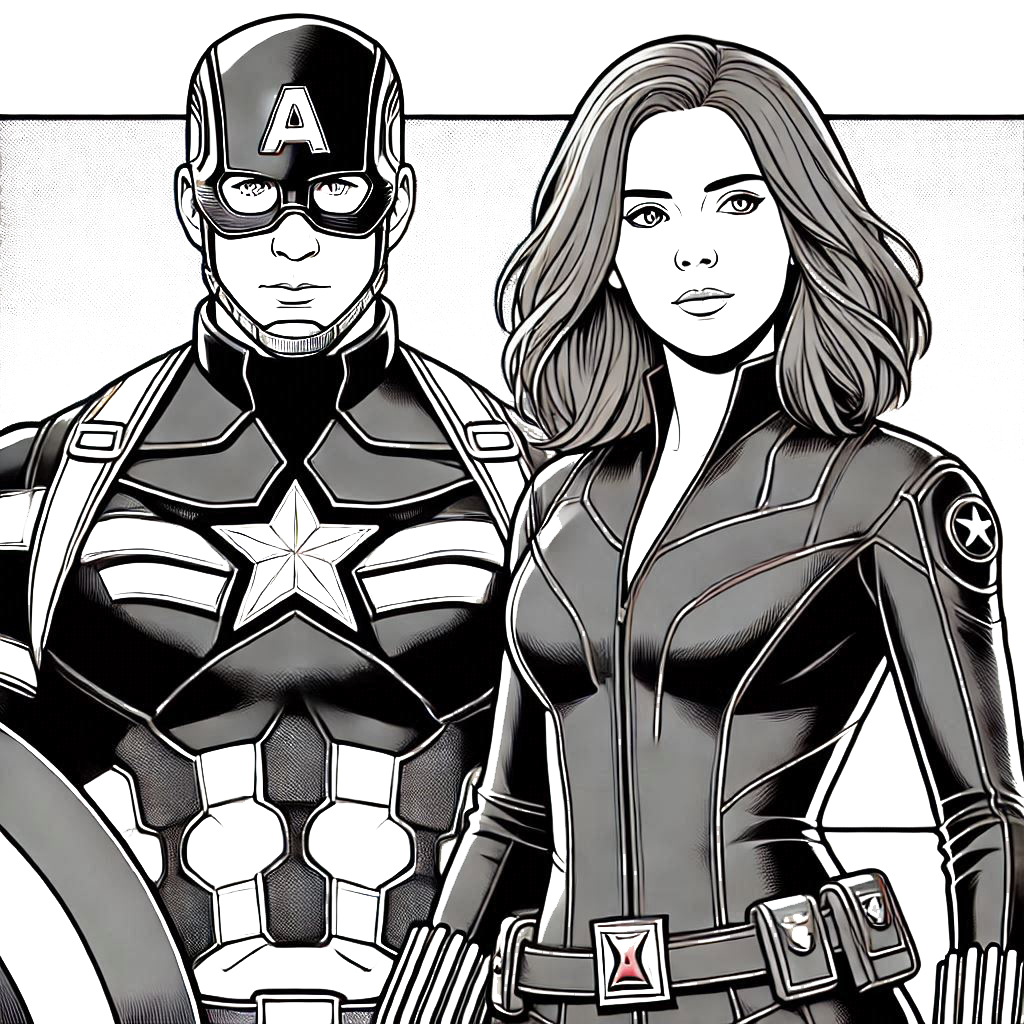 coloriage Captain American a imprimer gratuit 1