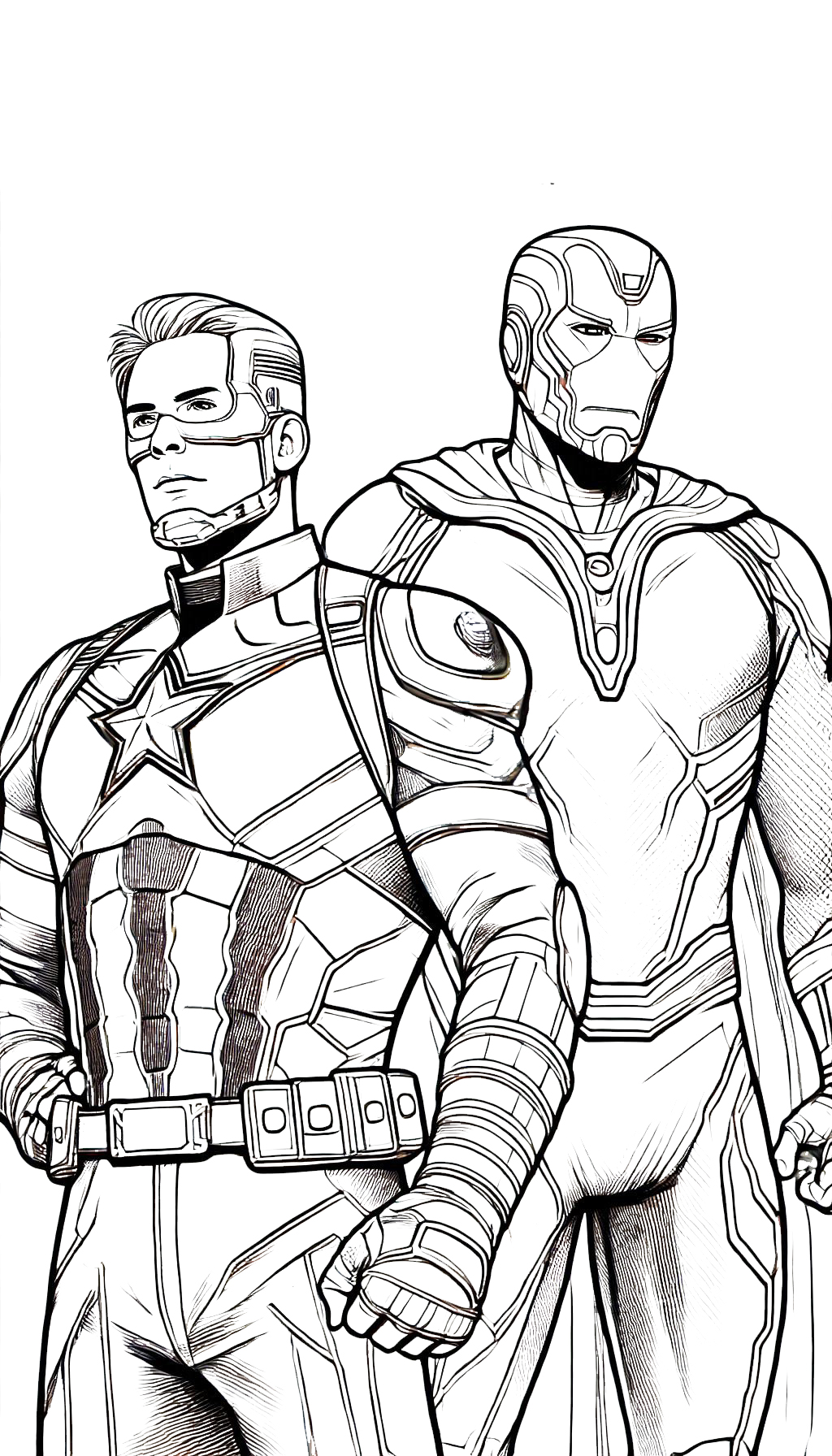 coloriage Captain American a imprimer