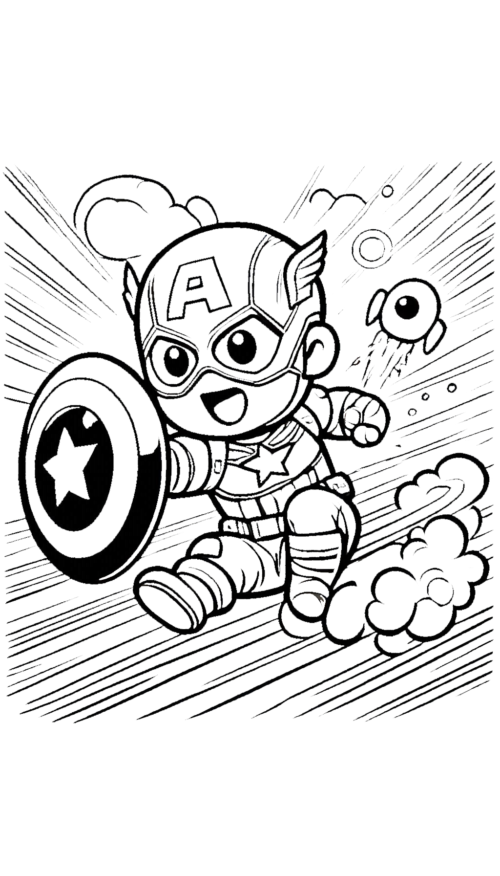 imprimer coloriage Captain American