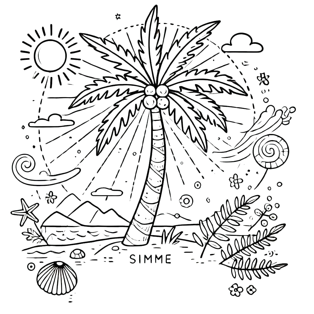 imprimer coloriage Été gratuit 1