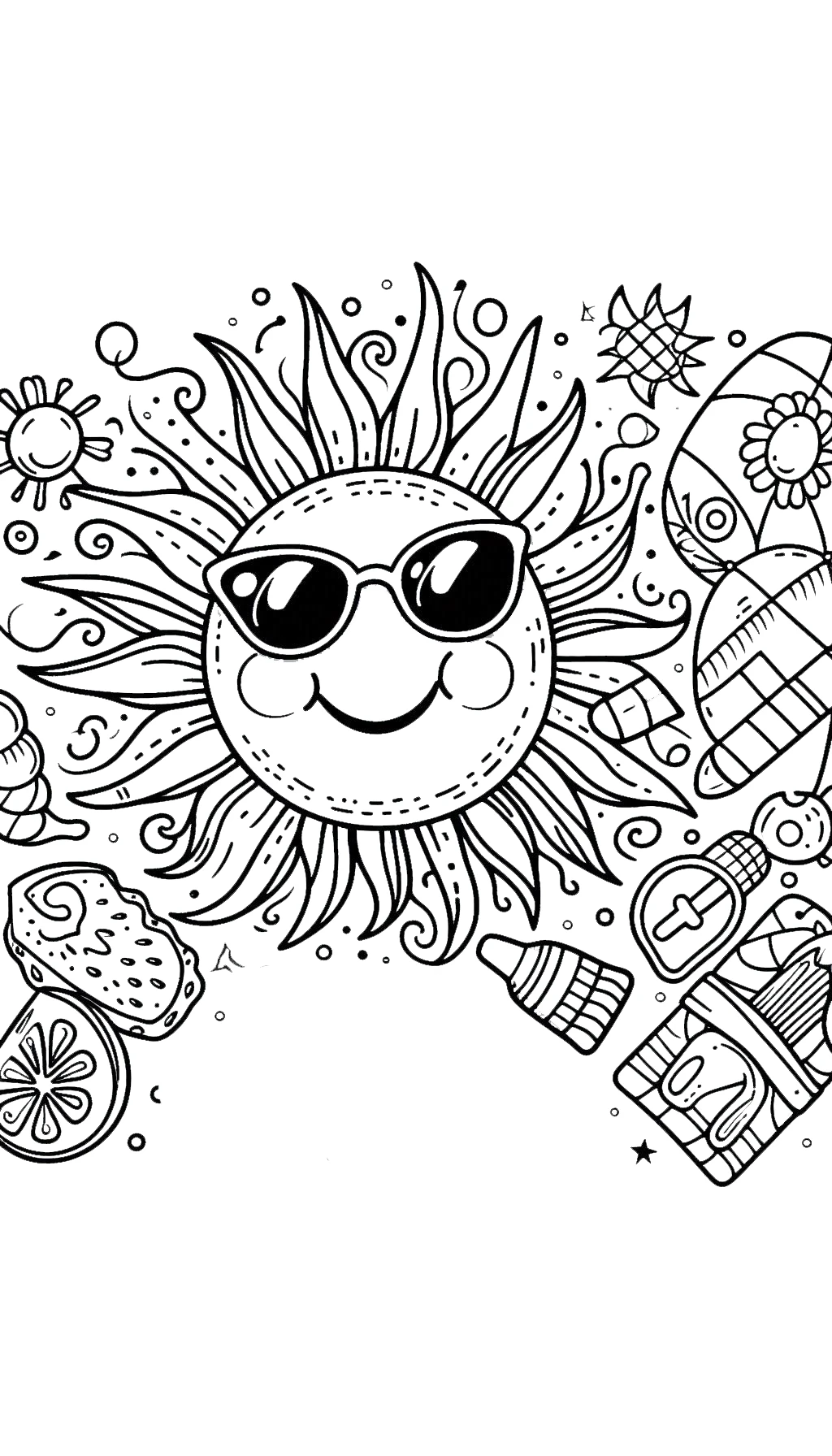 coloriage Été educatif pour enfant