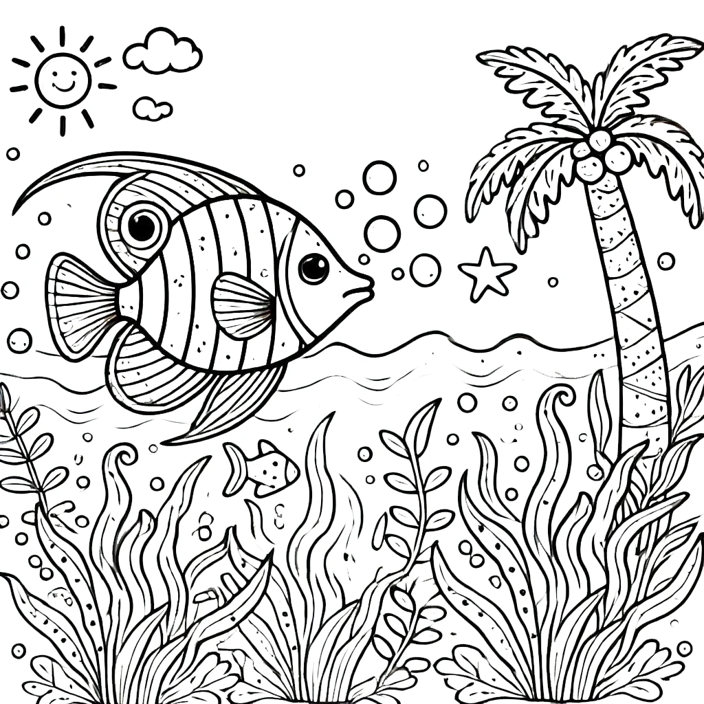 coloriage Été à imprimer pdf gratuit