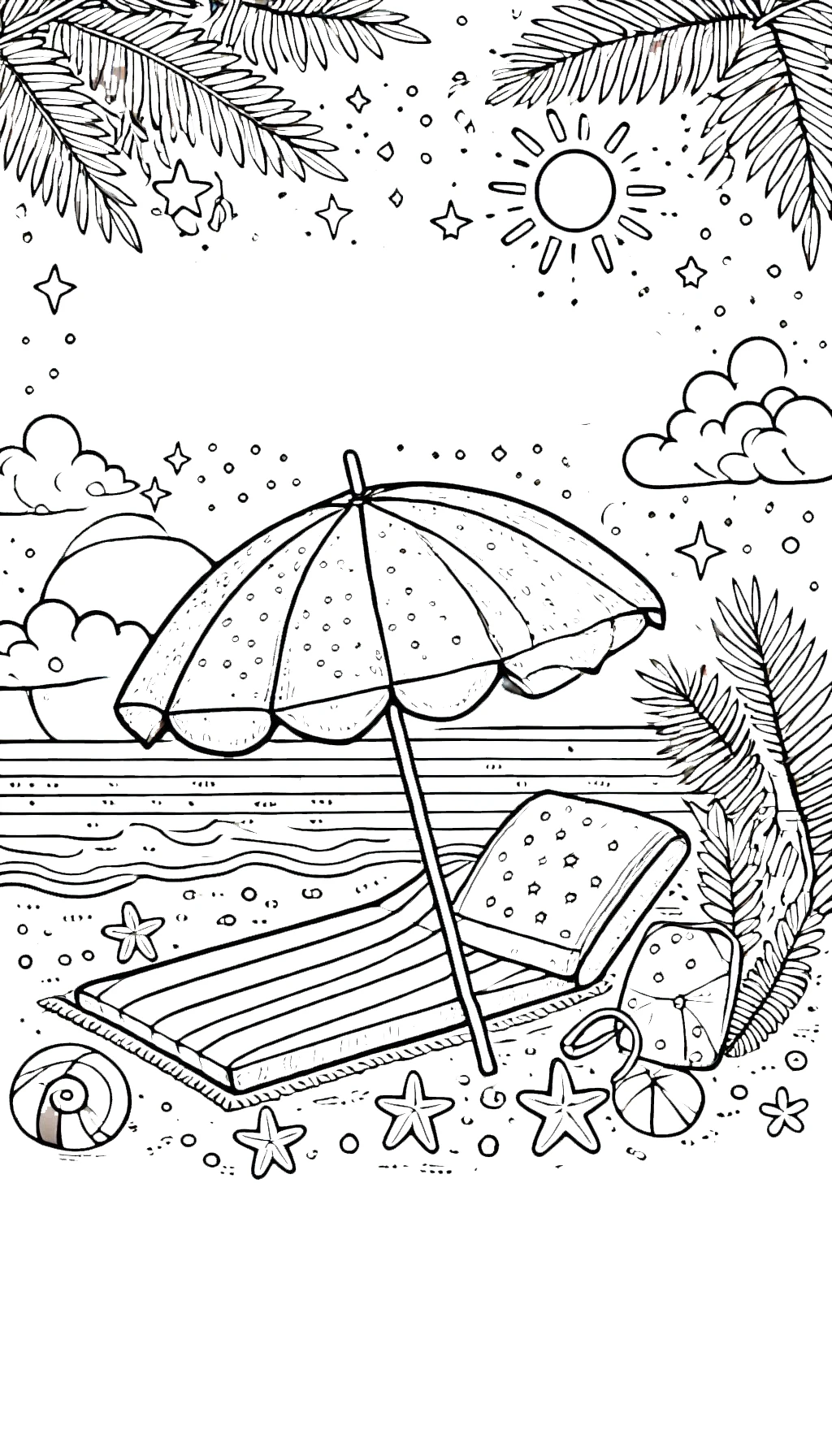 coloriage Été à imprimer pour enfant de 6 ans 1