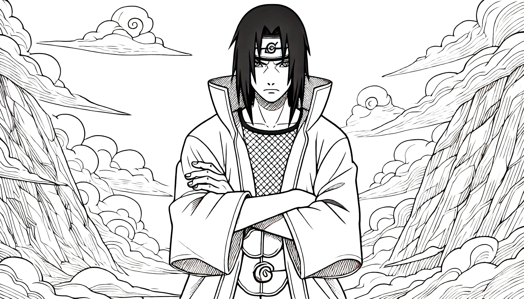 coloriage Itachi pour enfant à imprimer