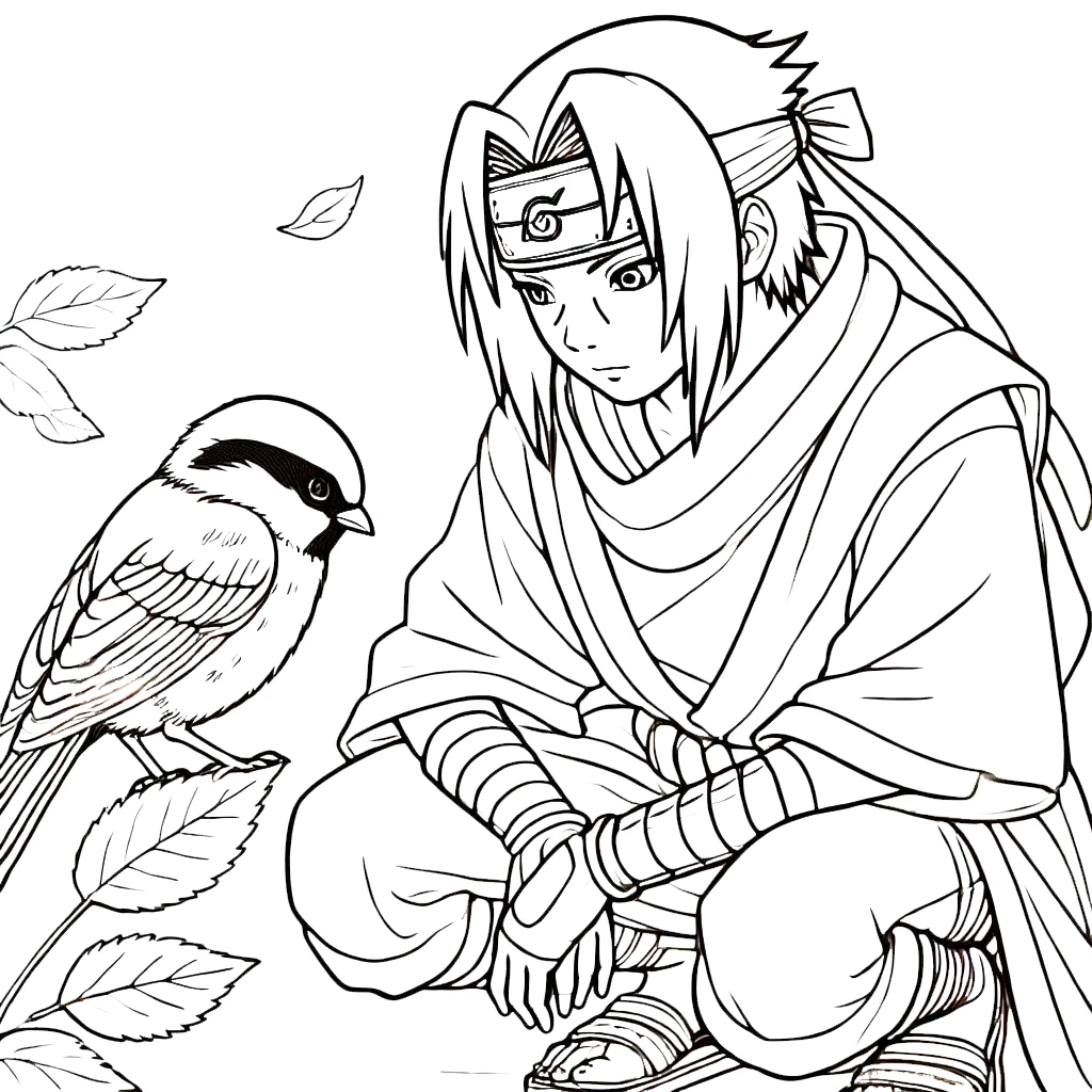 coloriage Itachi à imprimer pour enfants