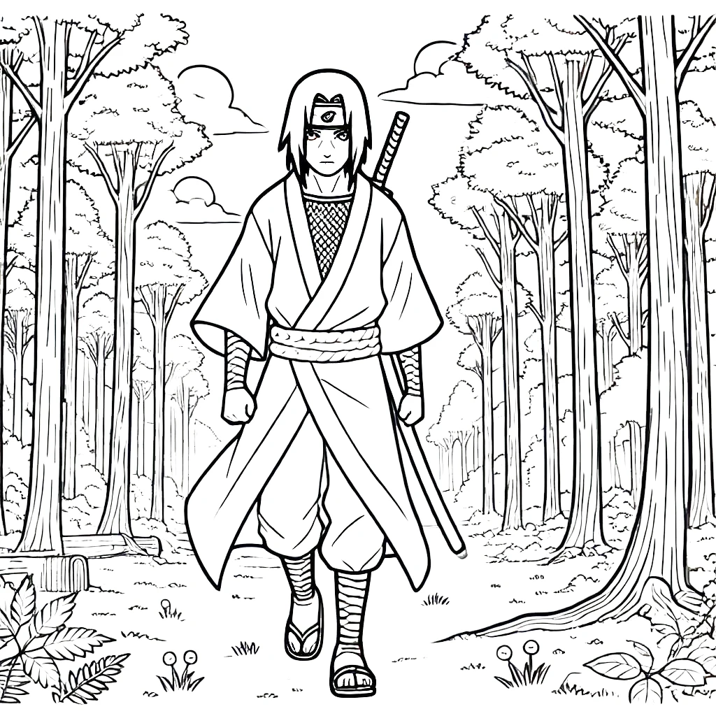 coloriage Itachi pour enfant de 2 ans 1