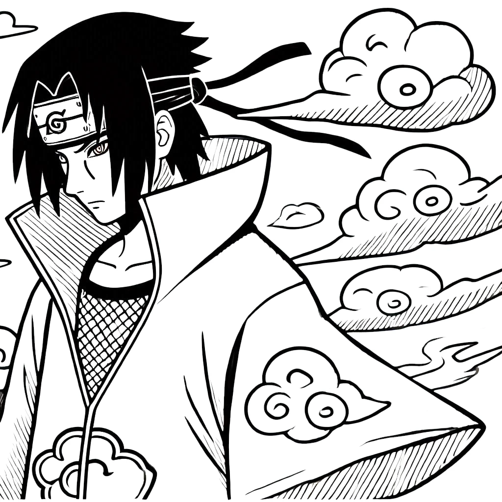 coloriage Itachi pour enfant de 2 ans