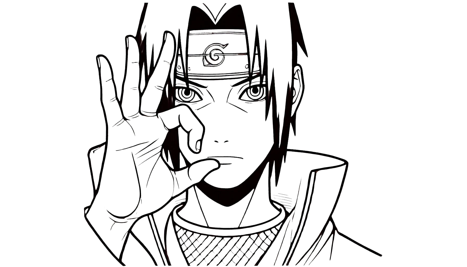 coloriage Itachi à imprimer pour enfant de 4 ans 1