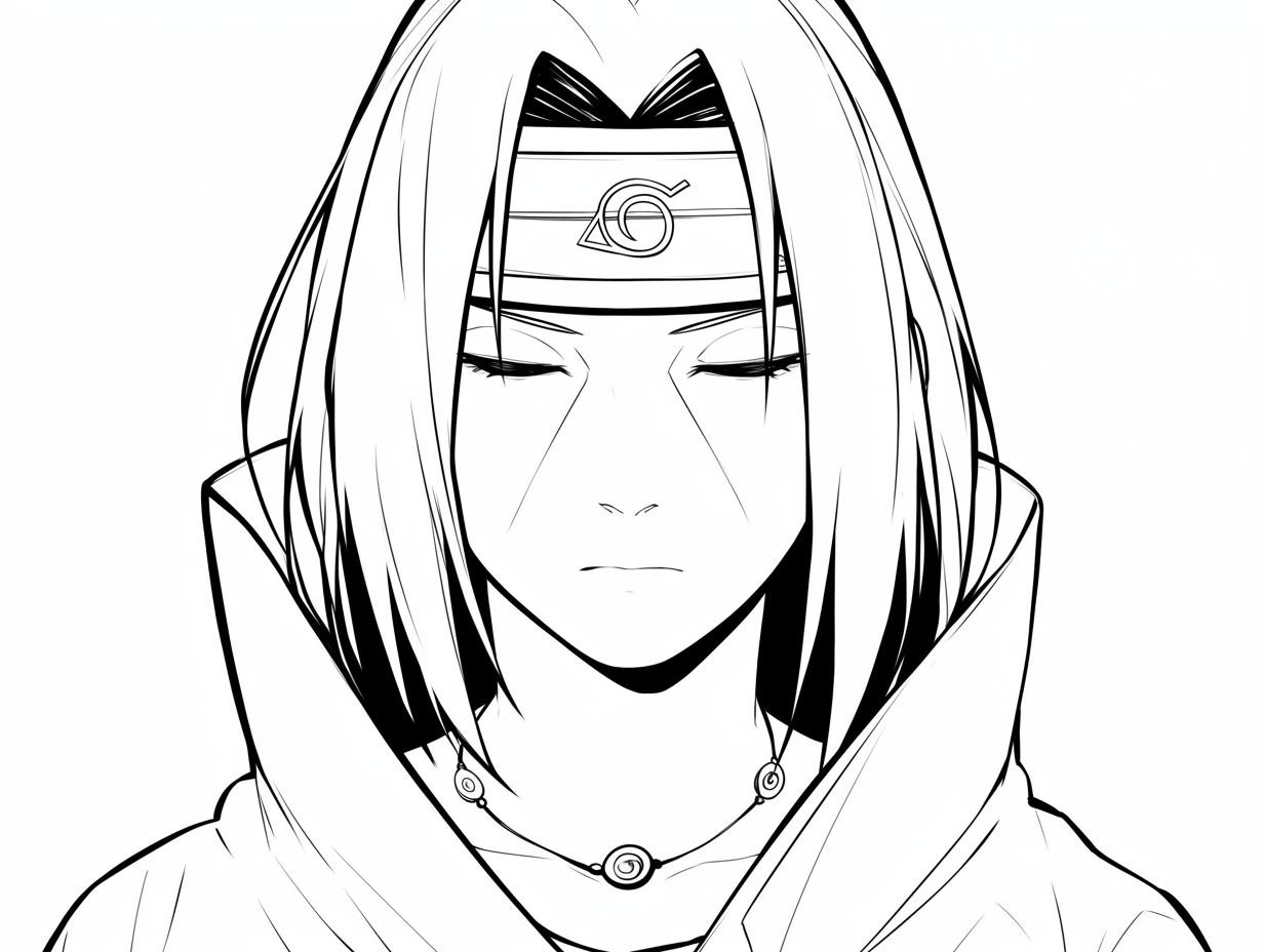 coloriage Itachi pour enfant de 7 ans