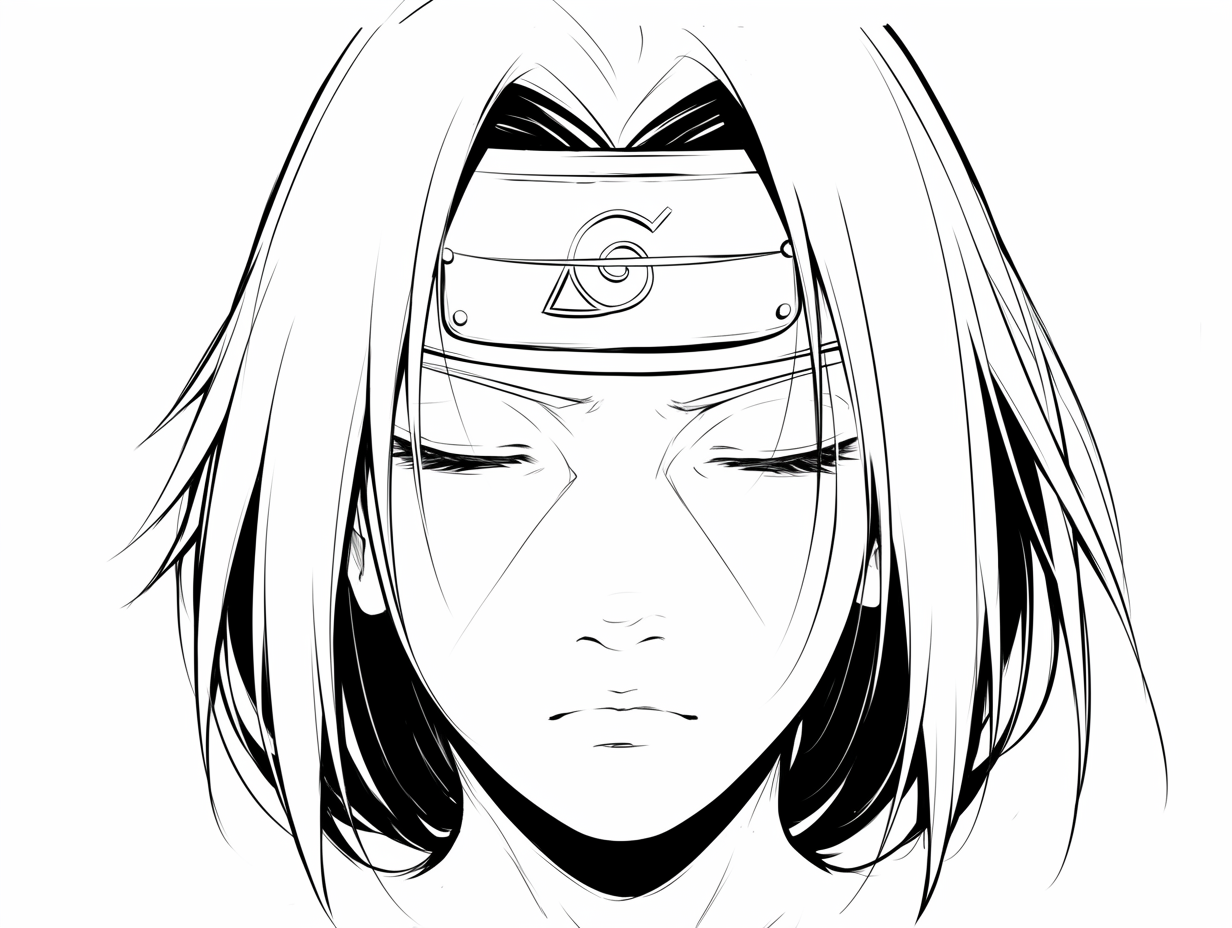 coloriage Itachi pour enfant de 3 ans