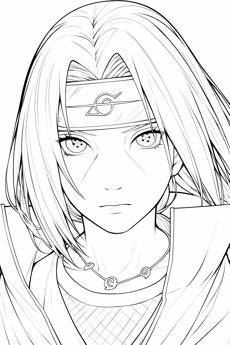 coloriage Itachi à imprimer pour enfant de 8 ans