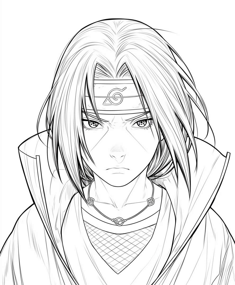 coloriage Itachi educatif pour enfant