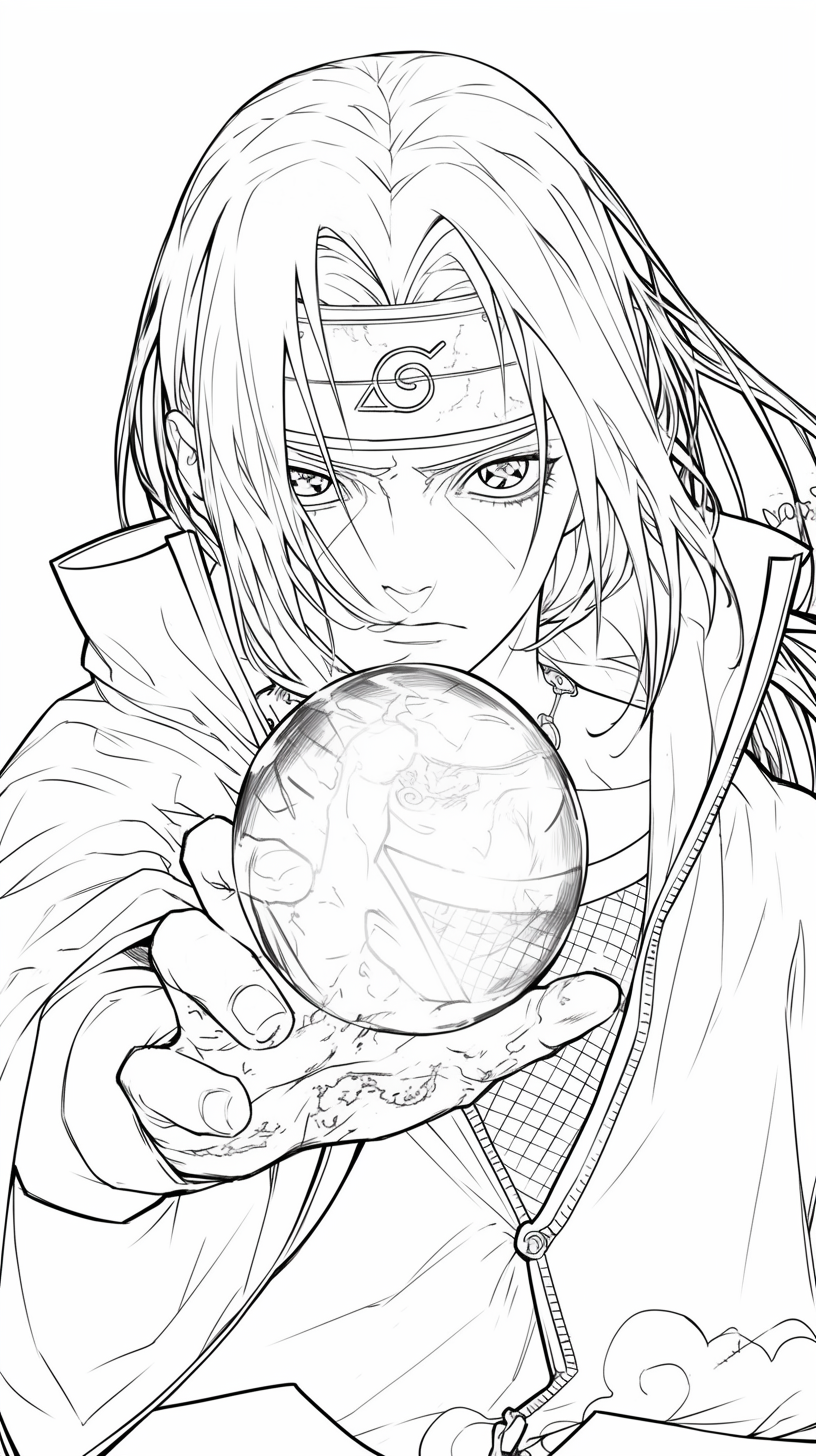 coloriage Itachi pour enfant