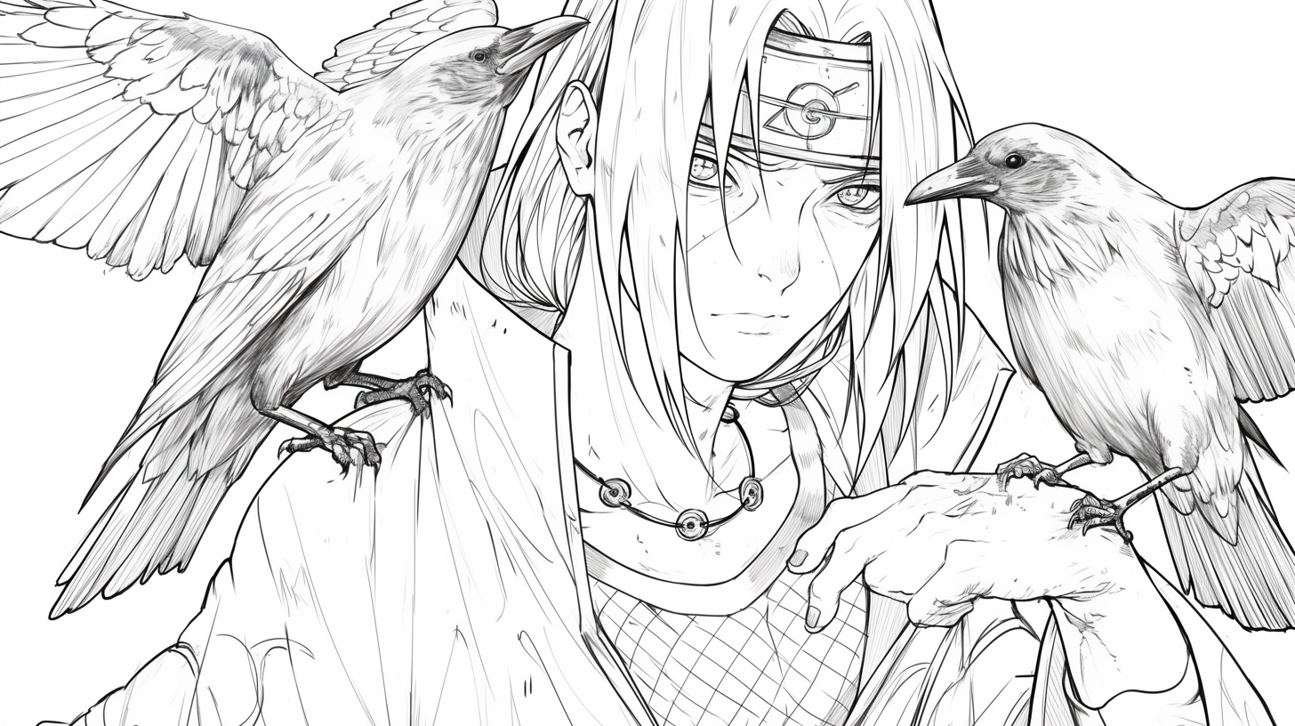 coloriage Itachi pour enfants à télécharger