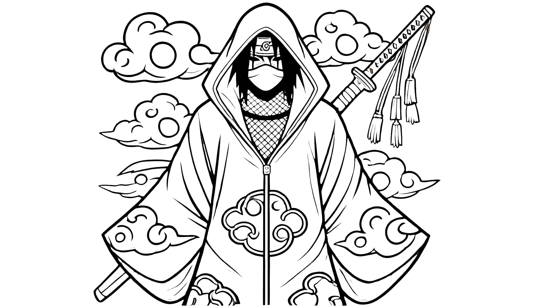 coloriage Itachi pour enfants a imprimer