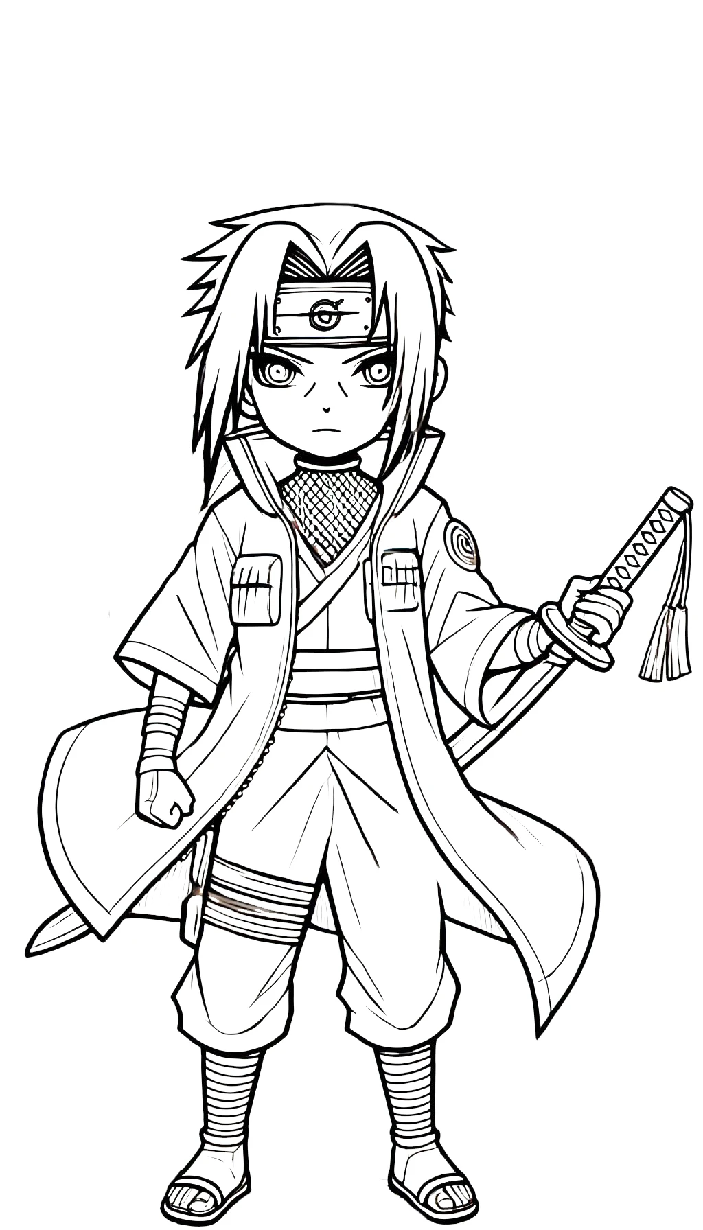 coloriage Itachi a dessiner en ligne 1