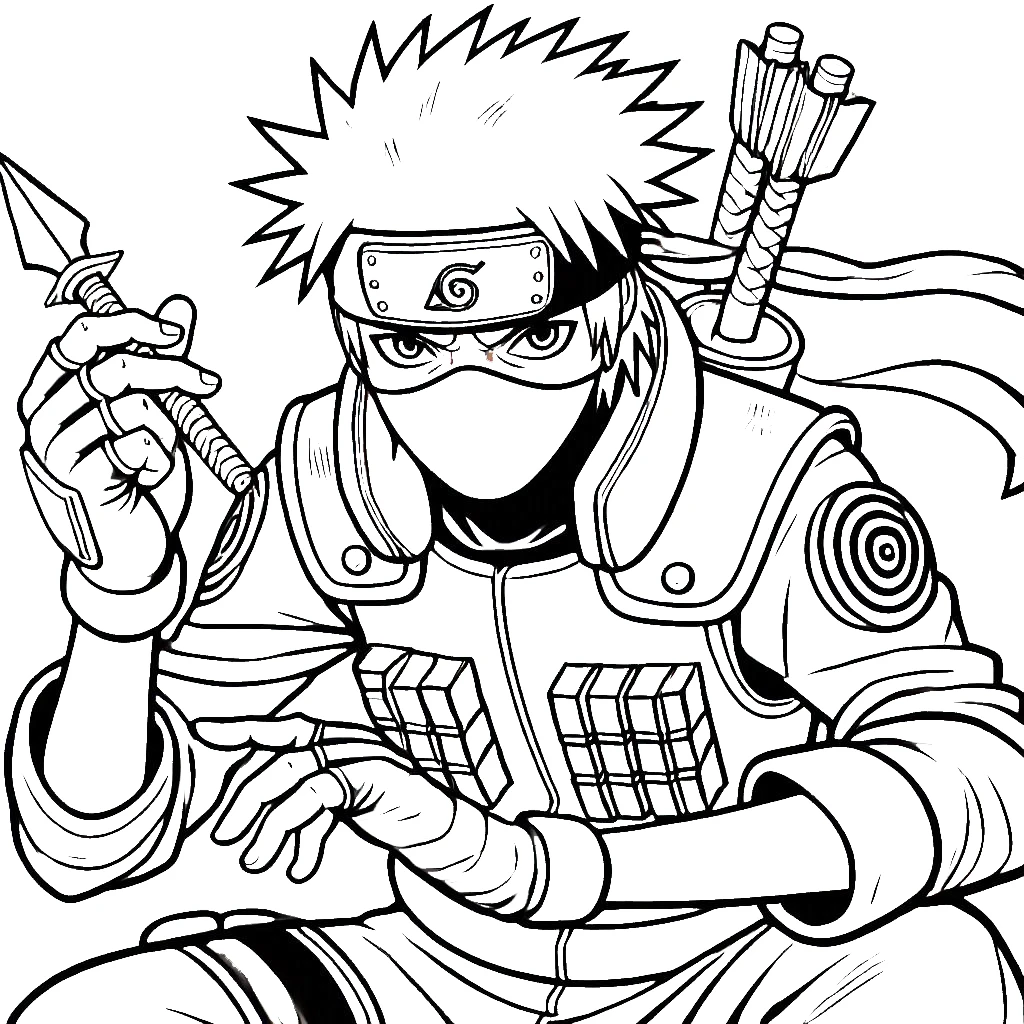 coloriage Kakashi gratuit a imprimer