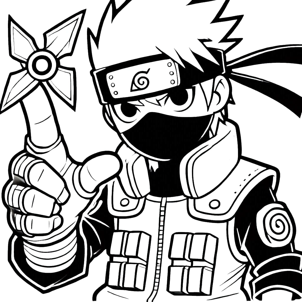 coloriage Kakashi a imprimer gratuit 2