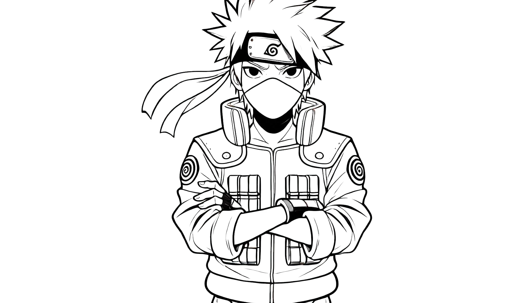 coloriage Kakashi pour enfant de 8 ans 1