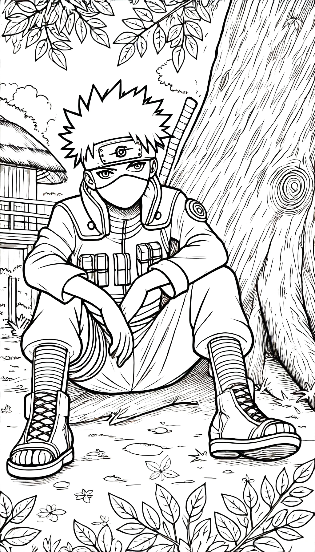 coloriage Kakashi à imprimer pdf gratuit