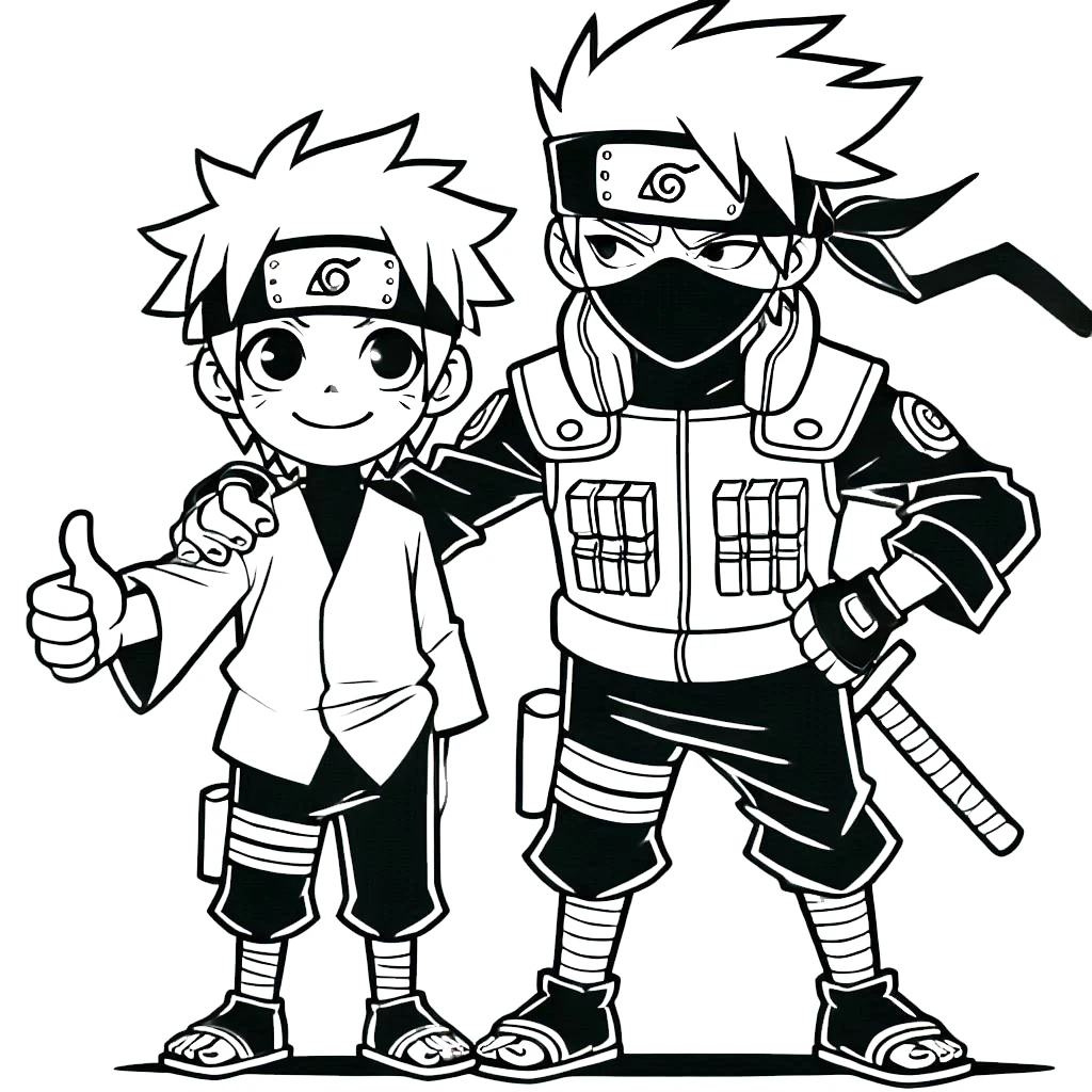 coloriage Kakashi pour enfant à imprimer