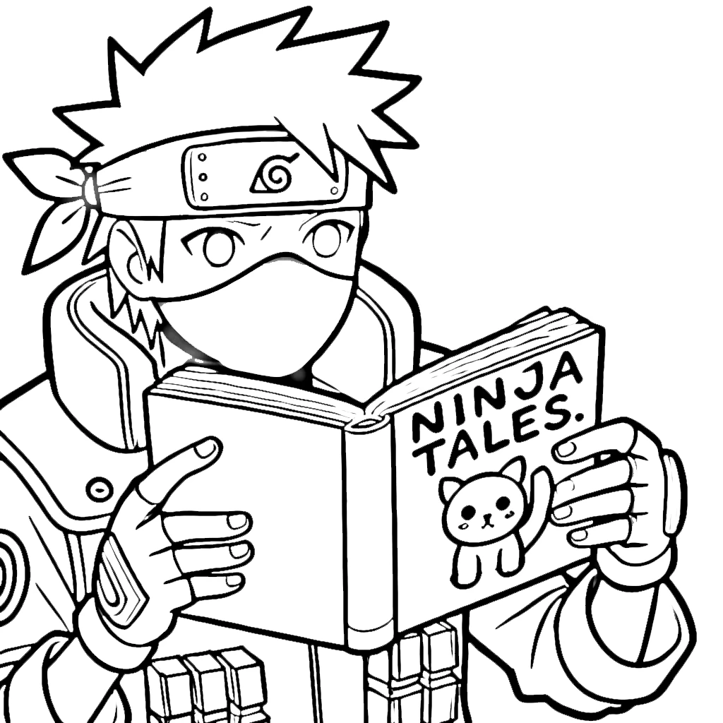 coloriage Kakashi à imprimer pour enfant de 2 ans 1