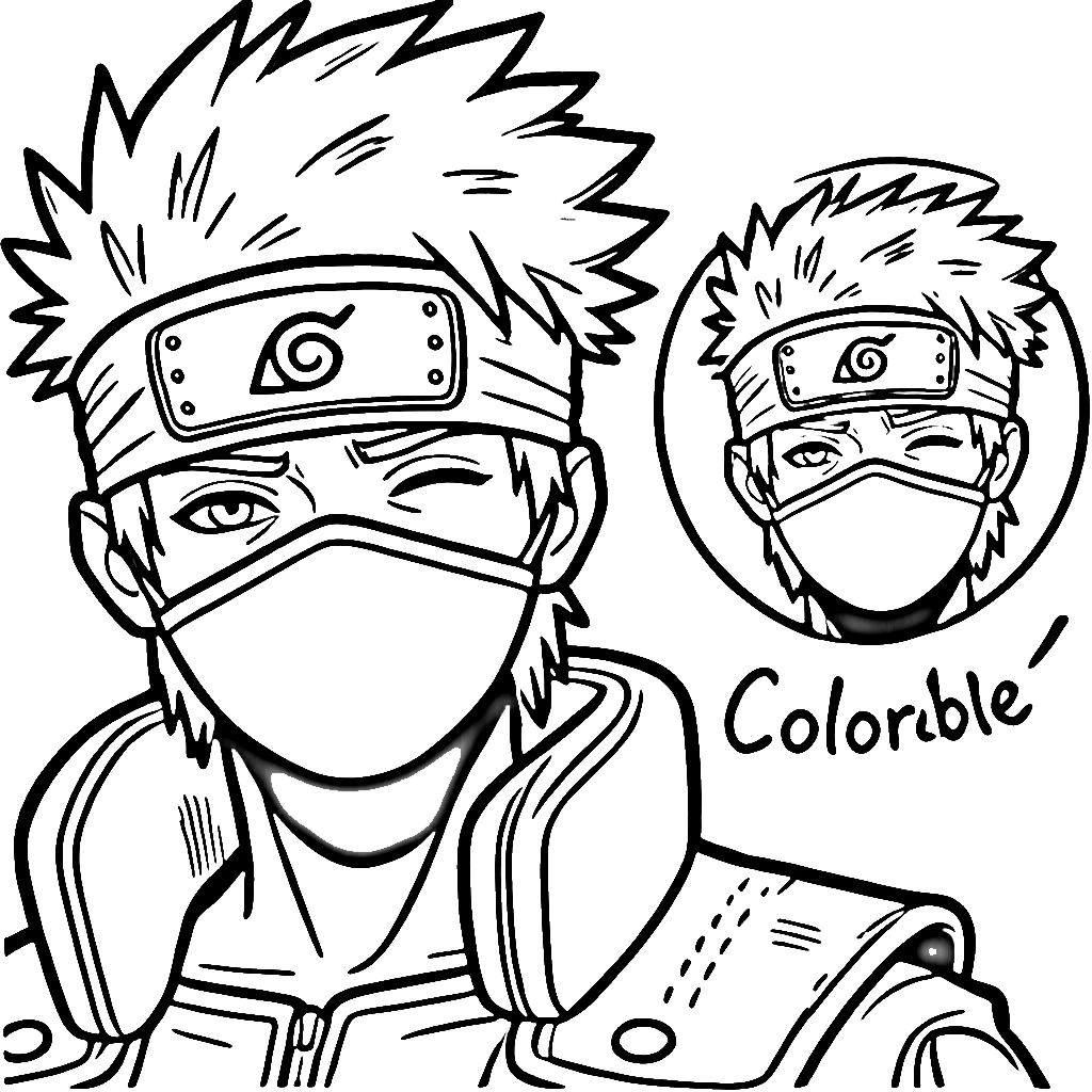 coloriage Kakashi à imprimer pour enfant de 10 ans 1