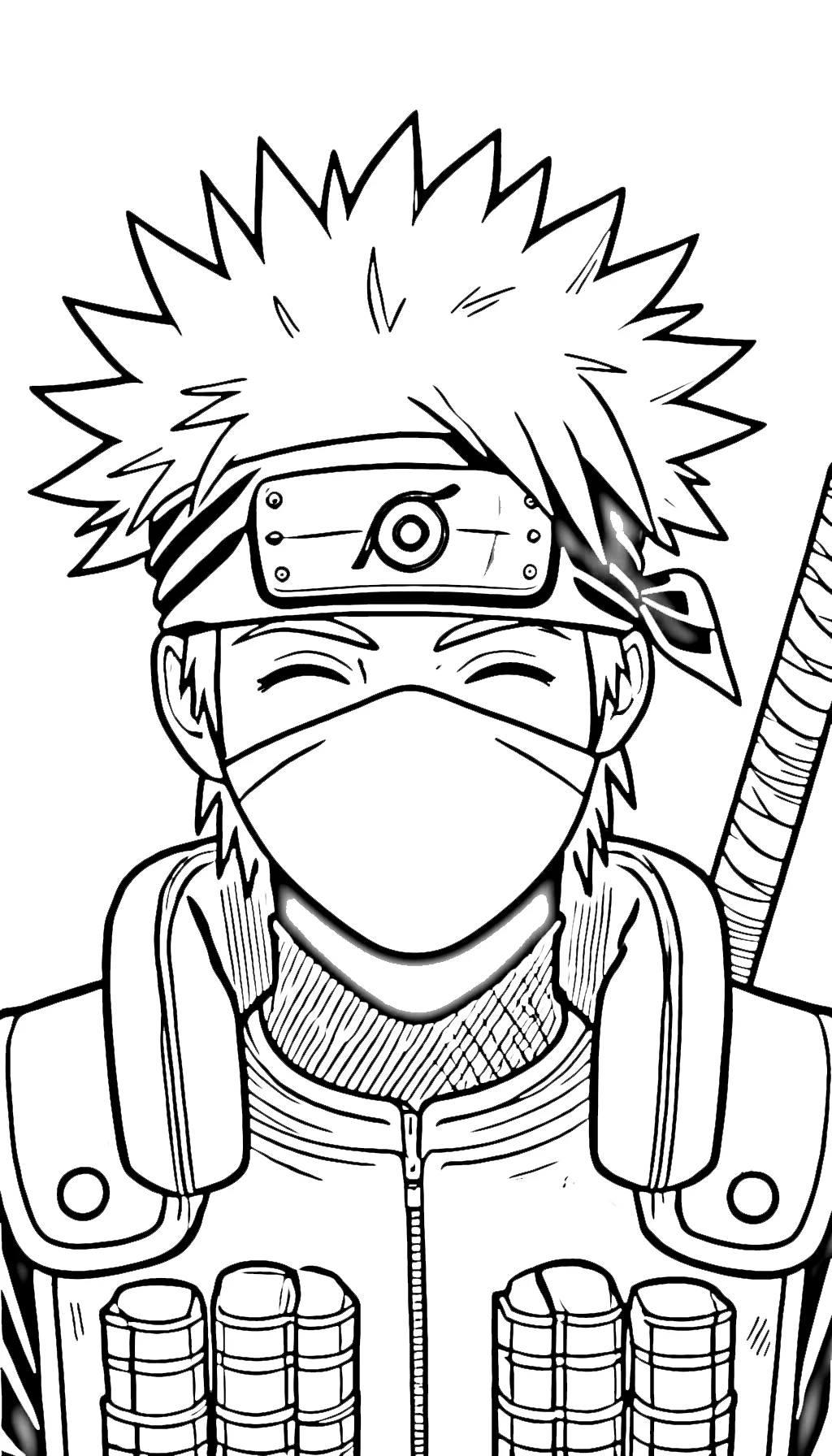 coloriage Kakashi de pour enfants 1