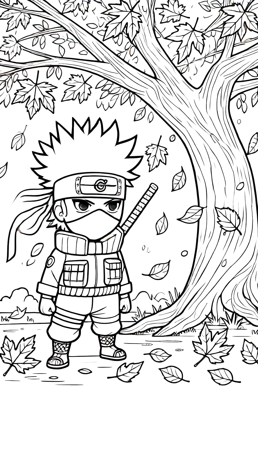 coloriage Kakashi pour enfant gratuit