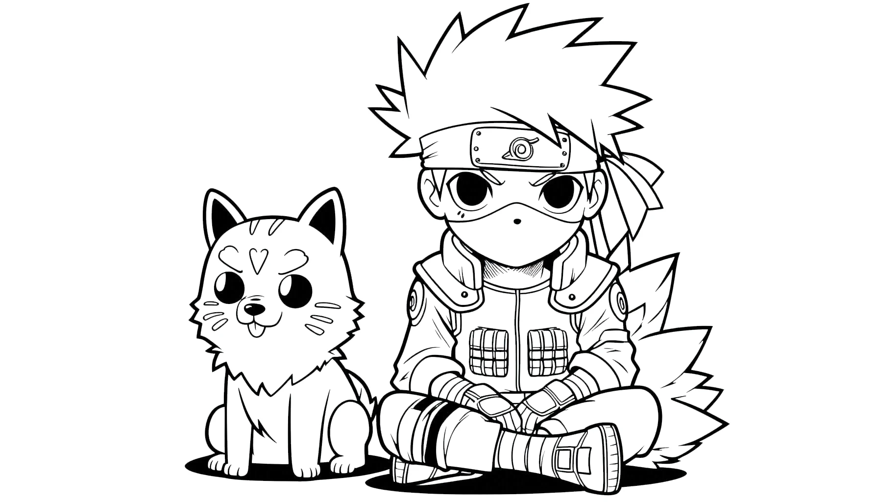 coloriage Kakashi pour enfants