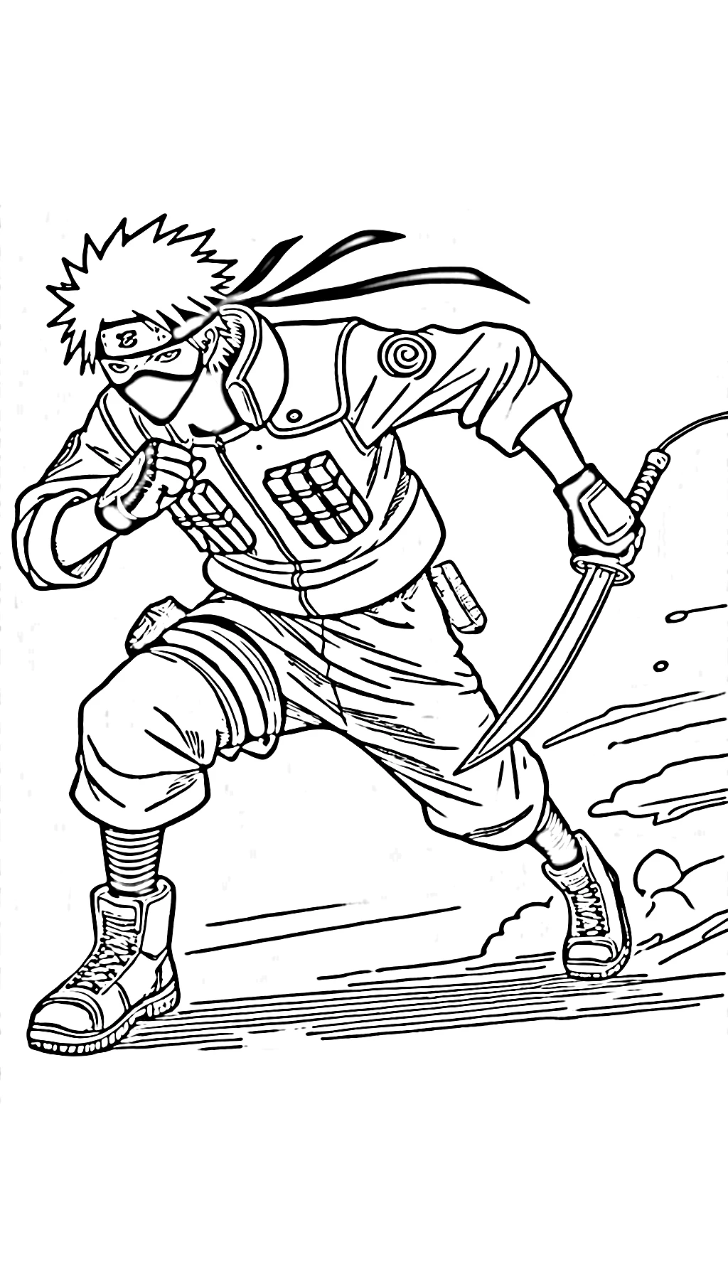 coloriage Kakashi gratuit à imprimer 5