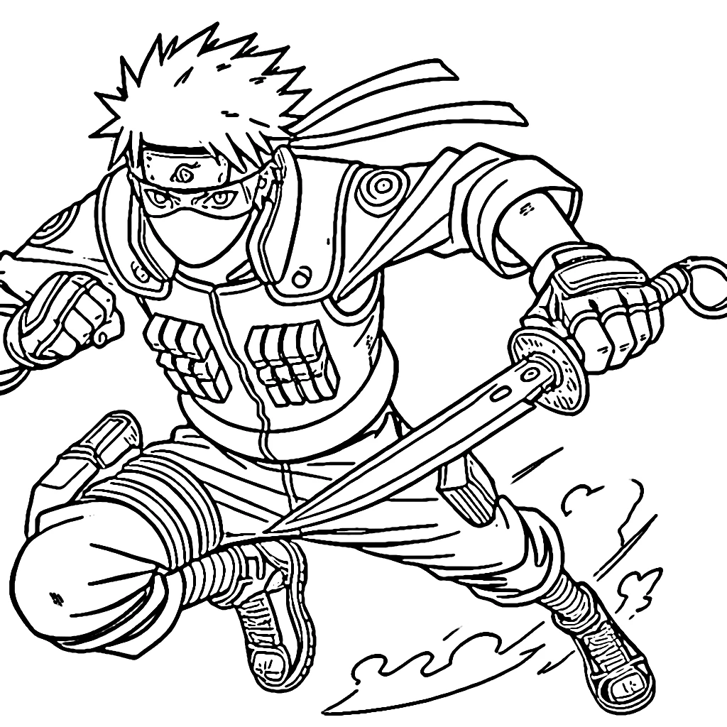 a imprimer coloriage Kakashi gratuit