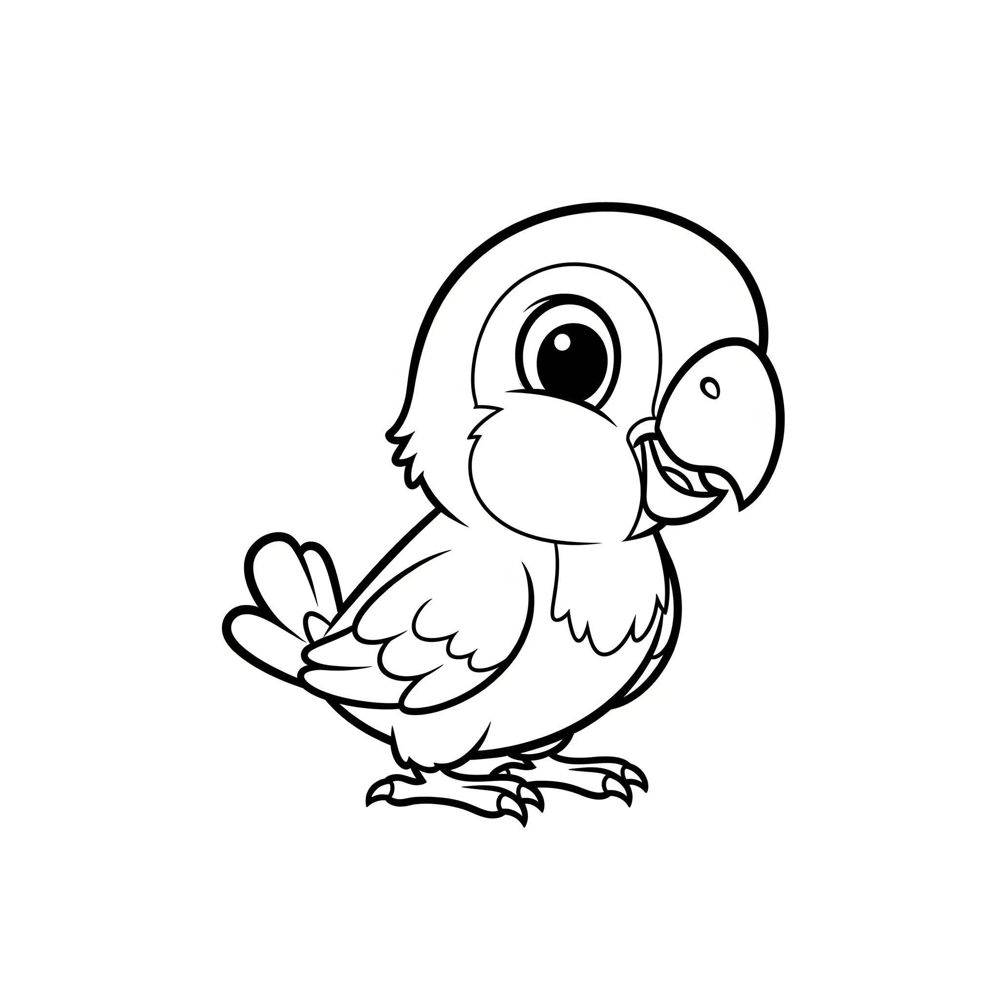 coloriage Le Bébé Perroquet pour enfant de 4 ans