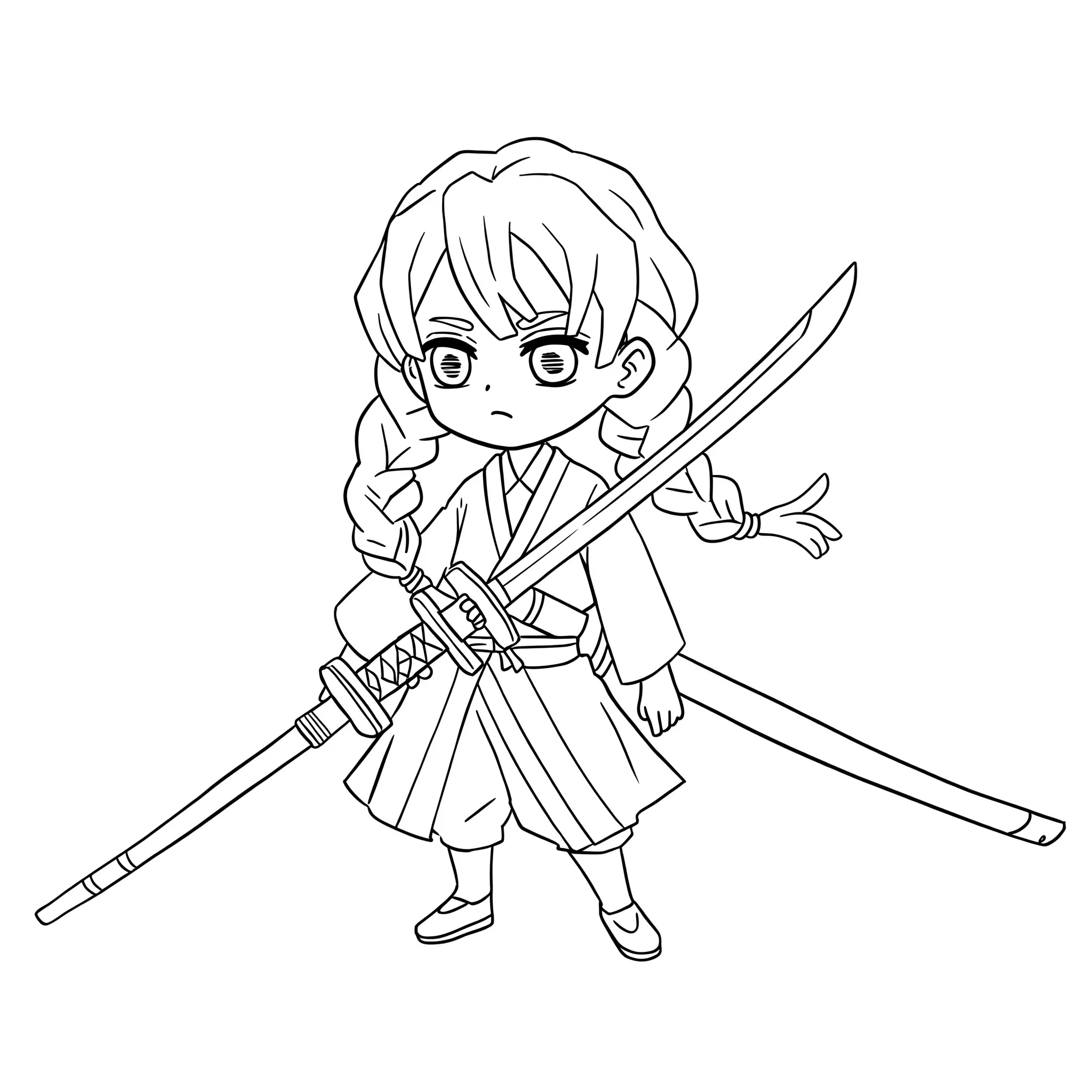 coloriage L’épée de Mitsuri gratuit en ligne