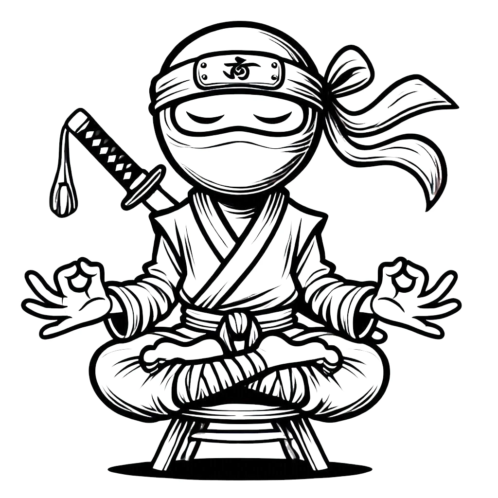 coloriage Ninja à imprimer