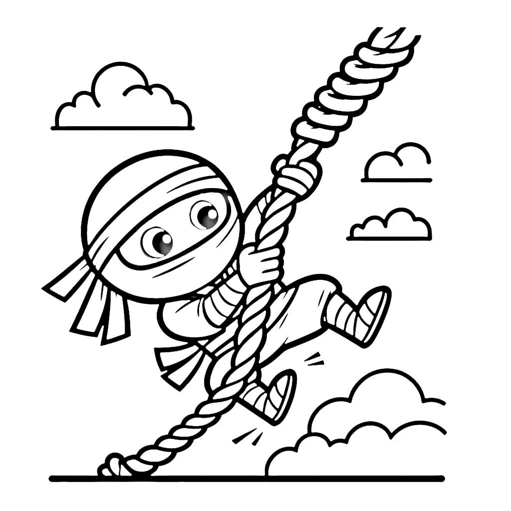 coloriage Ninja a imprimer gratuit