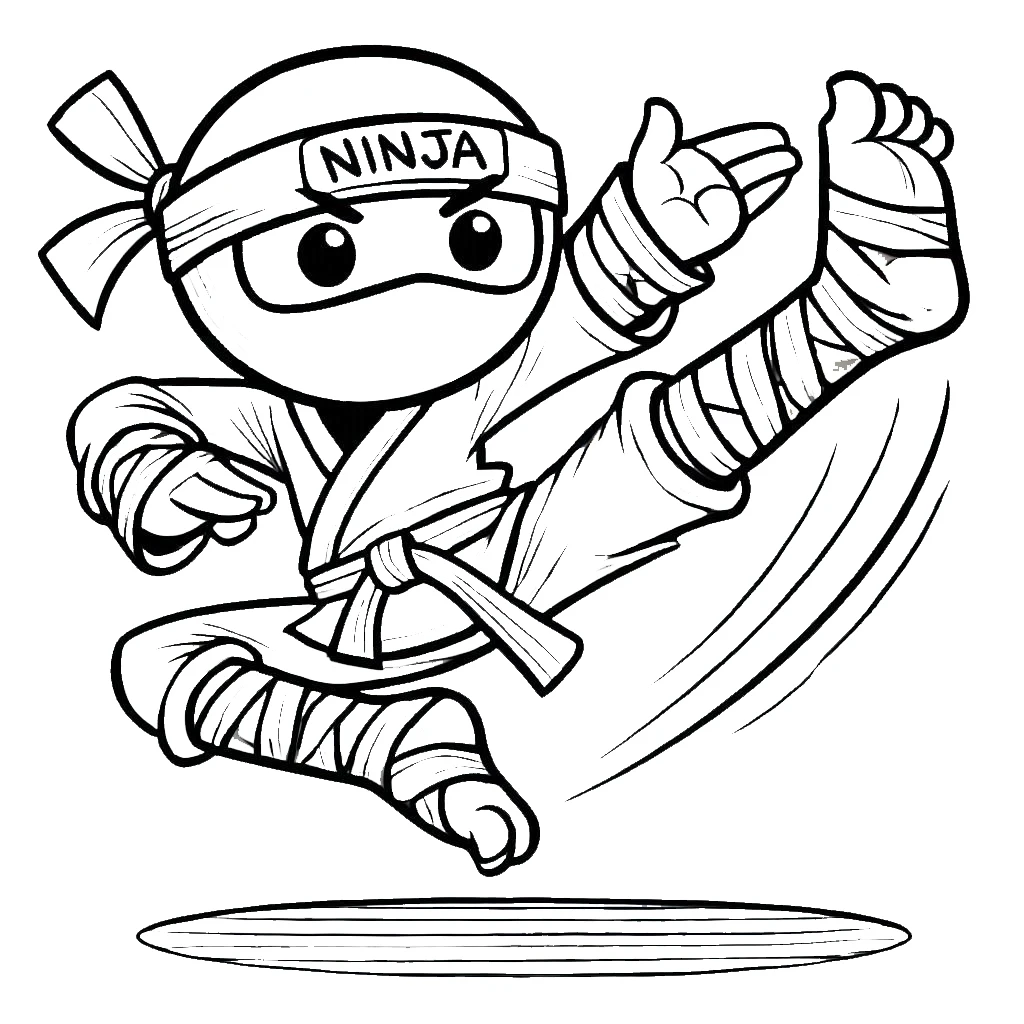 coloriage Ninja pour primaire