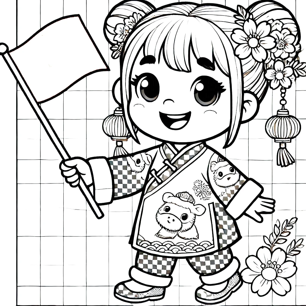 coloriage Nouvel an Chinois a dessiner en ligne 1