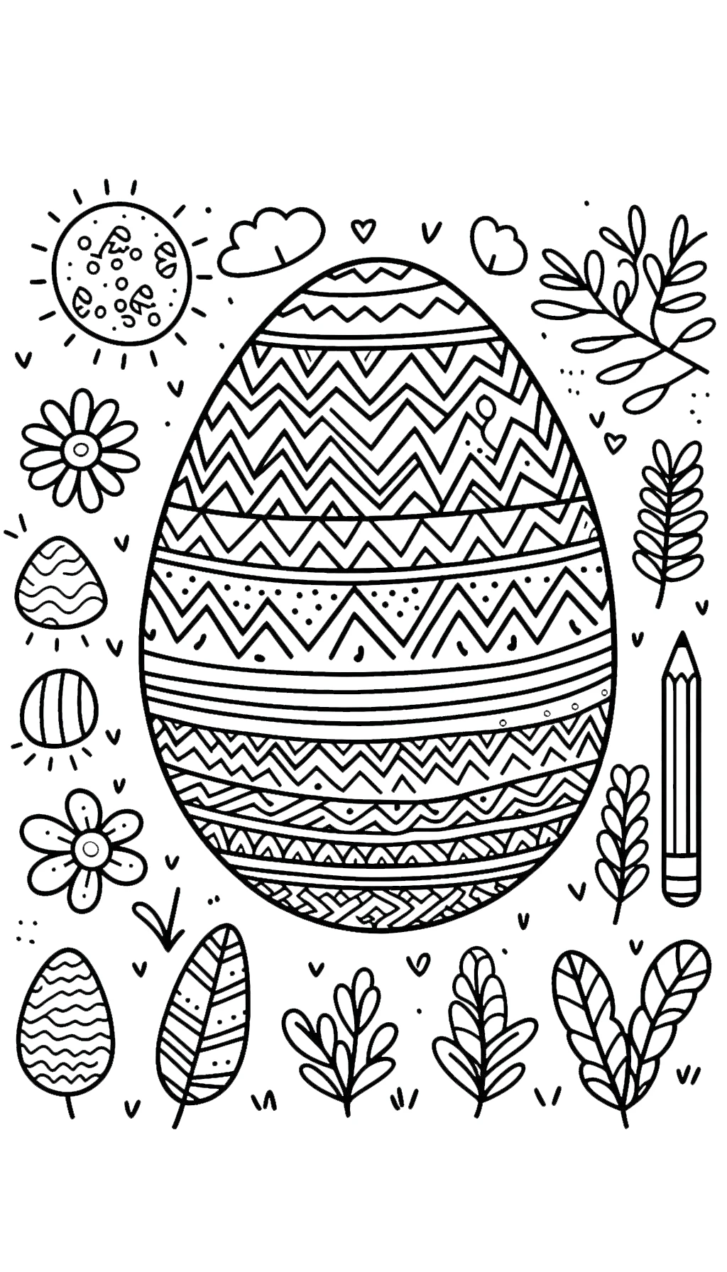 imprimer coloriage Oeuf de Pâques gratuit