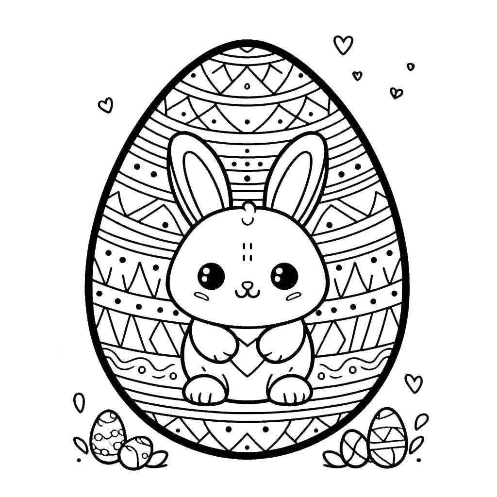 imprimer coloriage Oeuf de Pâques