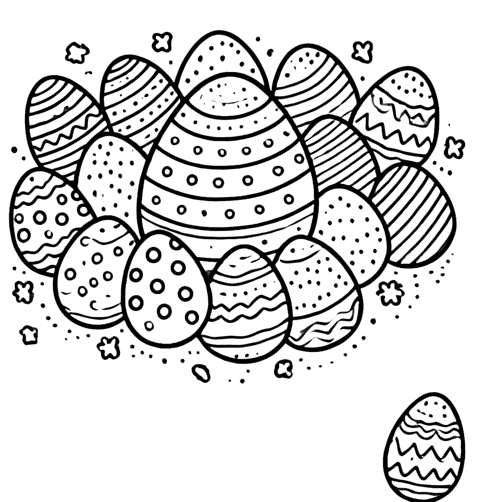 coloriage Oeuf de Pâques en ligne 2