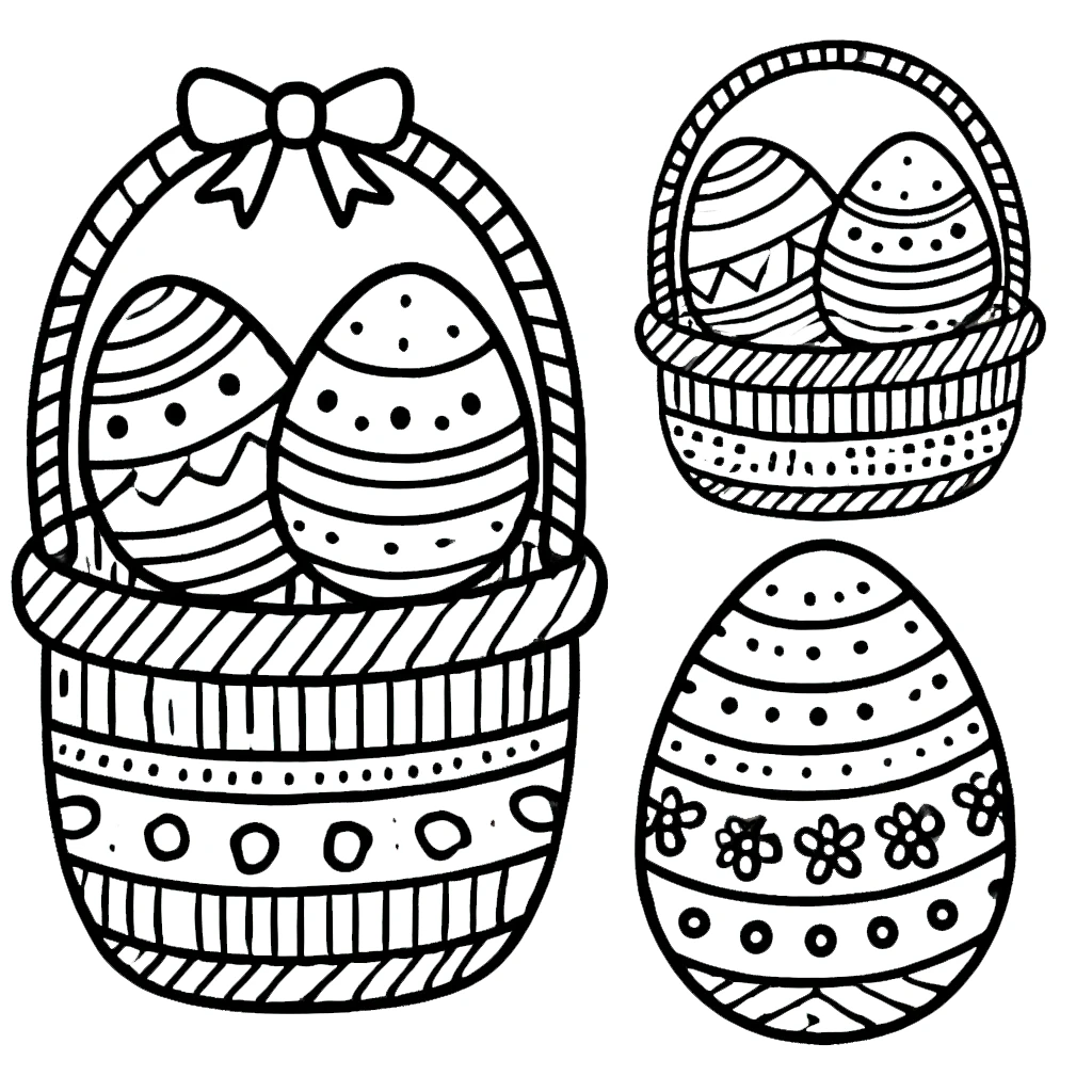 coloriage Oeuf de Pâques de pour enfants