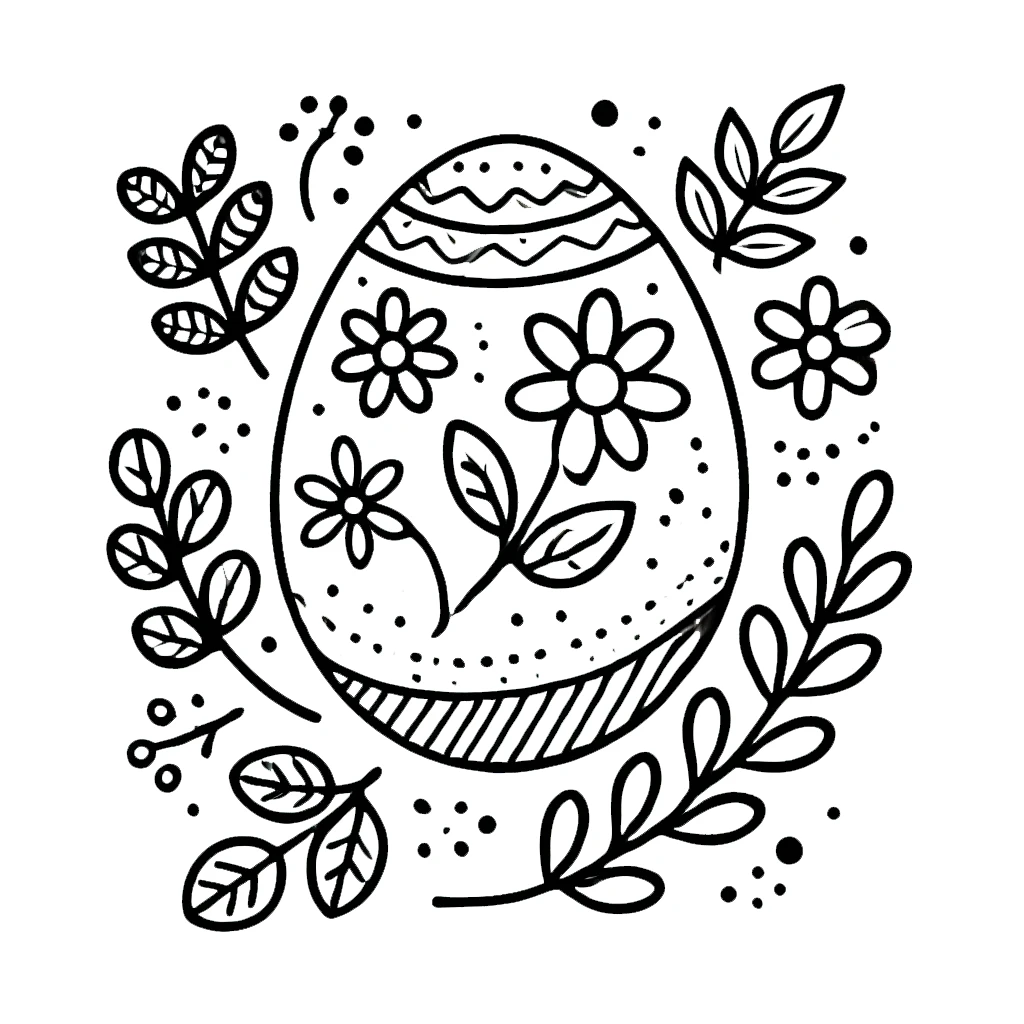 coloriage Oeuf de Pâques a imprimer gratuit