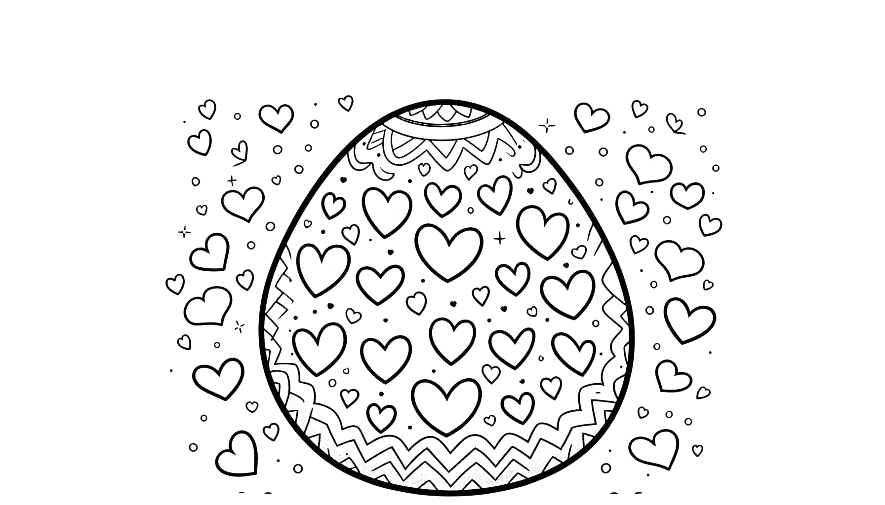 coloriage Oeuf de Pâques pour enfants à imprimer