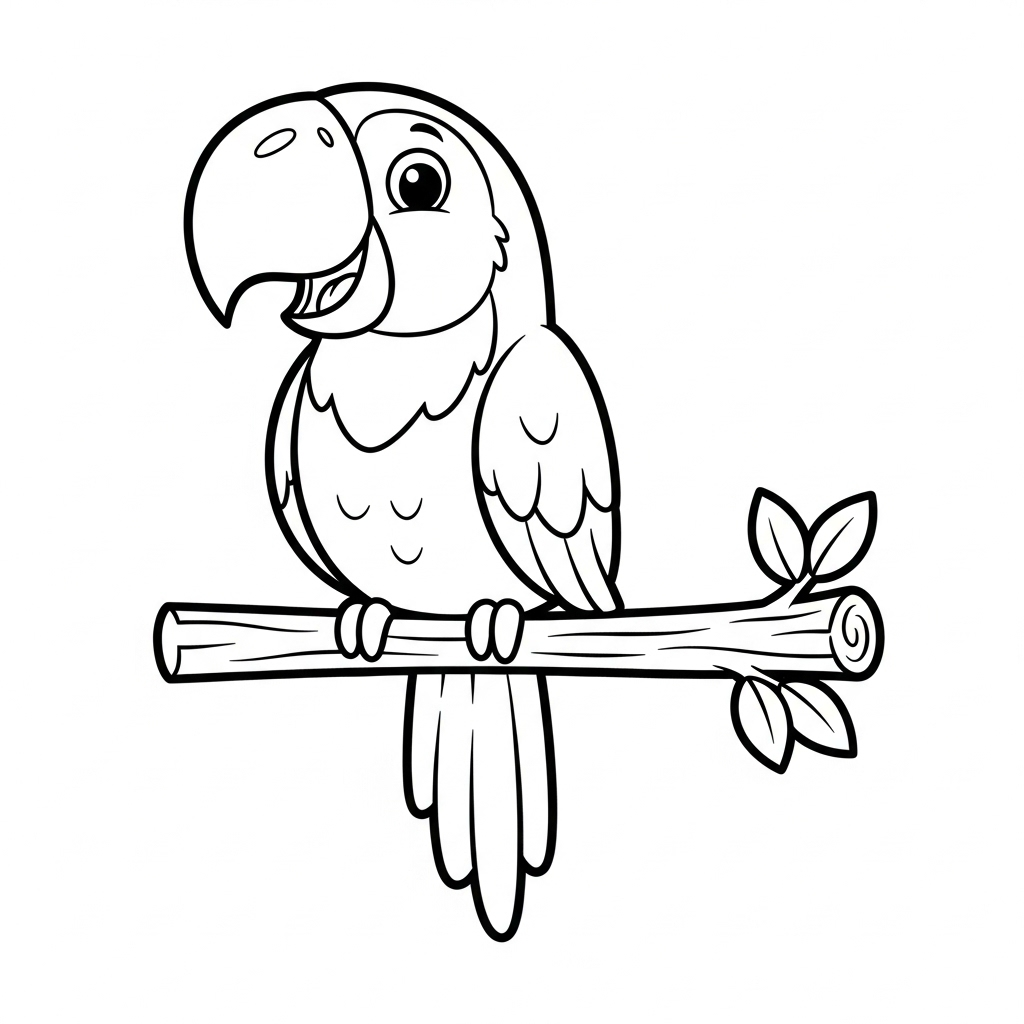 coloriage Perroquet updated pour enfant
